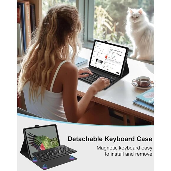 Keyboard Case for Lenovo Tab 10.1 2025 S10/K10C TB311FU 10.1inch Tablet, Wireles - Picture 2 of 7